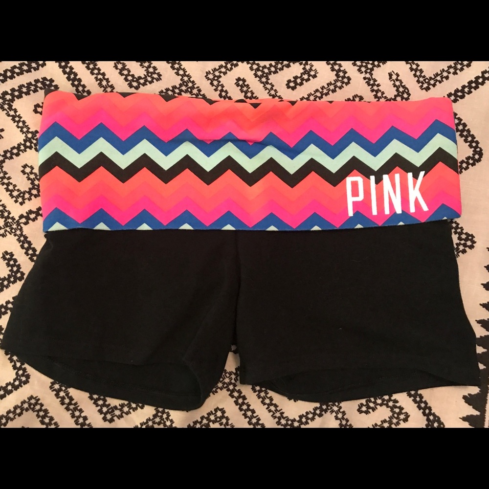PINK Victoria’s Secret Foldover Yoga Shorts